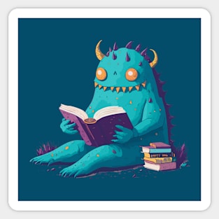 Happy Reader Monster Sticker